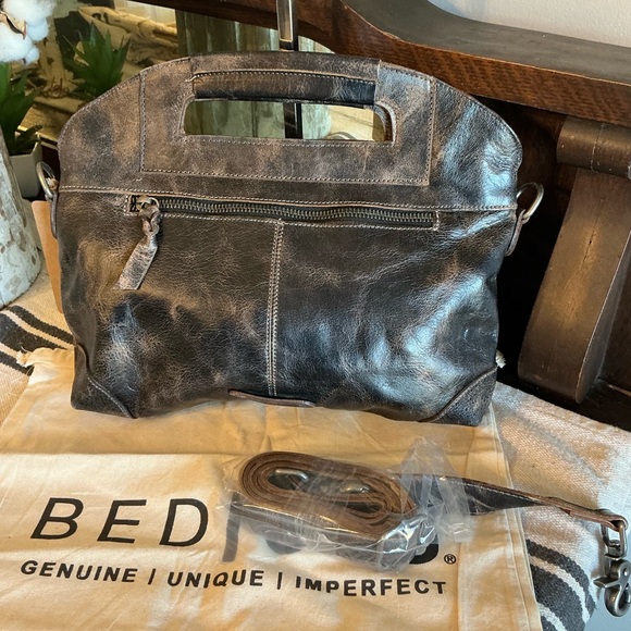 NWT Bed Stu Leather Greenway Handbag Crossbody Bag Black Lux MSRP $265 - Picture 4 of 15